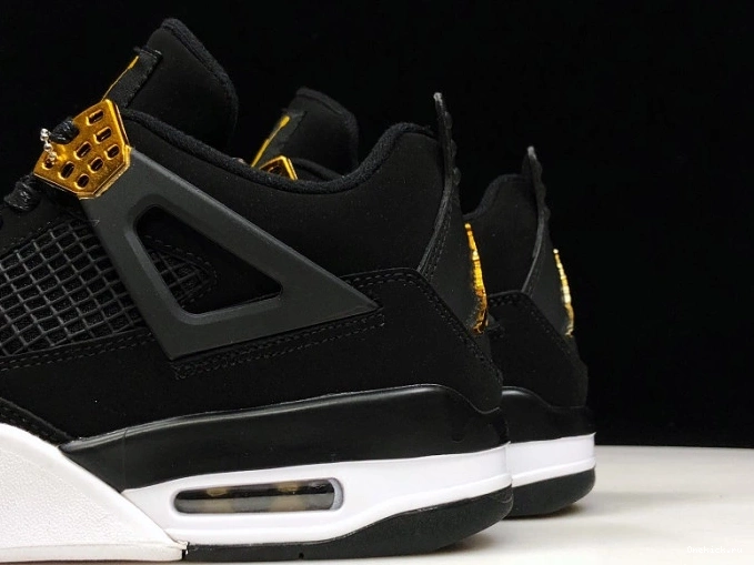 One Kick Royalty Black Metallic Jordan Air 308497-032 Gold-White 4 0815